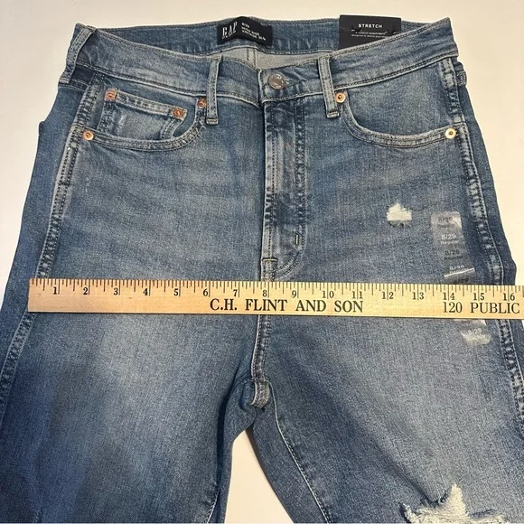 New Women Gap High Rise Vintage Slim Straight Leg Ankle Denim Size 8/29R - Picture 7 of 11